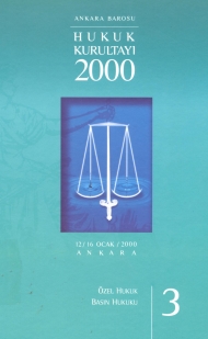 Hukuk Kurultayı 2000  3. cilt kapağı