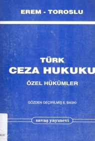 Türk Ceza Hukuku Özel Hükümler  kapağı
