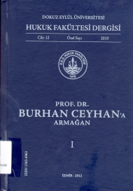 Prof.Dr. Burhan Ceyhan'a Armağan (Cilt I) kapağı