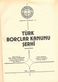 Türk Borçlar Kanunu Şerhi kapağı