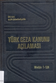 Türk Ceza Kanunu Açılaması Cilt I kapağı