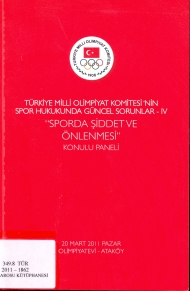 Türkiye Milli Olimpiyat Komitesi'nin Spor Hukukunda Güncel Sorunlar - IV  kapağı