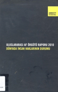 Uluslararası Af Örgütü Raporu 2010 ( Dünyada İnsan Haklarının Durumu ) kapağı