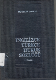 İngilizce Türkçe Hukuk Sözlüğü kapağı